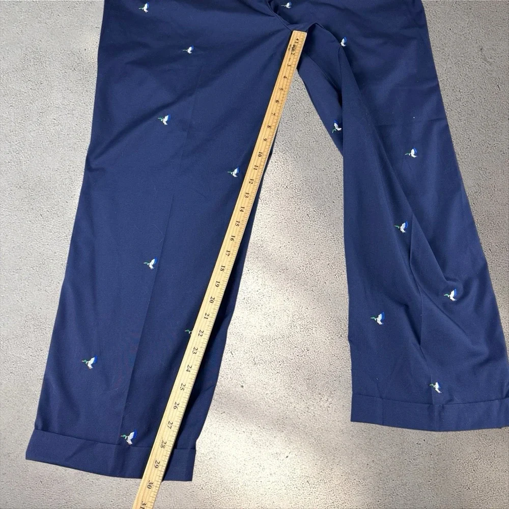 Vintage Flying Scotsman Pleated Dress Pants Mens 42x30 Embroidered Mallard Ducks